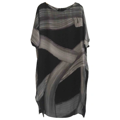 Pre-owned Stella Mccartney Silk Mid-length Dress In Grey