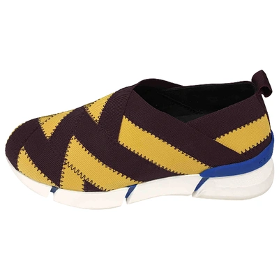 Pre-owned Stella Mccartney Cloth Trainers In Yellow