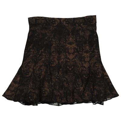 Pre-owned Stella Mccartney Silk Mini Skirt In Brown