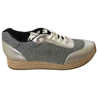 Pre-owned Stella Mccartney Cloth Trainers In Silver