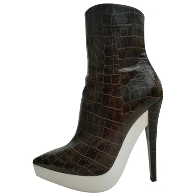 Pre-owned Stella Mccartney Ankle Boots In Brown