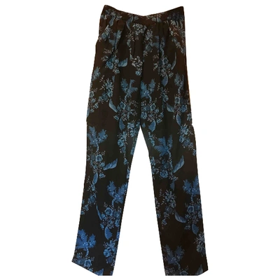 Pre-owned Stella Mccartney Silk Large Pants In Blue