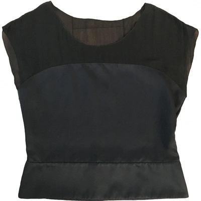 Pre-owned Stella Mccartney Silk Top In Black
