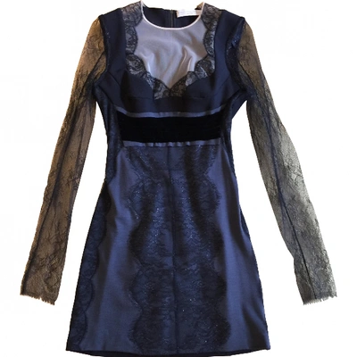 Pre-owned Stella Mccartney Wool Mini Dress In Black