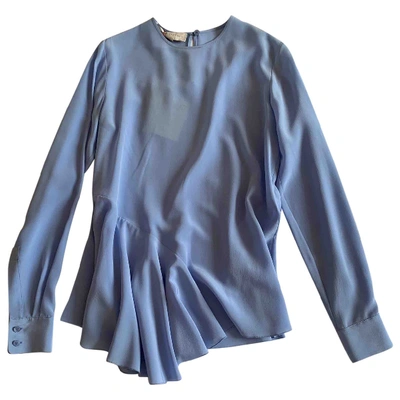 Pre-owned Stella Mccartney Silk Blouse In Blue