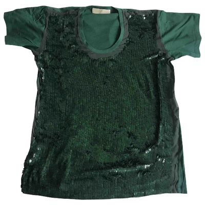Pre-owned Stella Mccartney Silk T-shirt In Green
