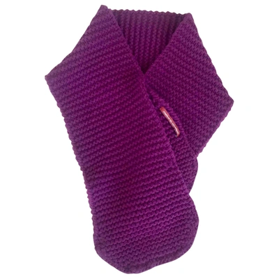 Pre-owned Comptoir Des Cotonniers Wool Scarf In Purple