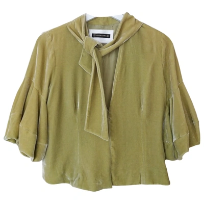 Pre-owned Plein Sud Velvet Short Waistcoat In Green