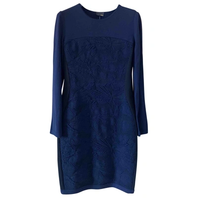 Pre-owned Fendi Wool Dress In Blue