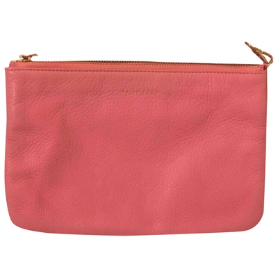 Pre-owned Coccinelle Leather Clutch Bag In Pink