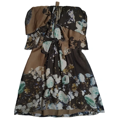 Pre-owned Giambattista Valli Silk Mid-length Dress In Multicolour
