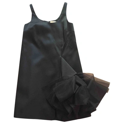 Pre-owned Christopher Kane Silk Mid-length Dress In Black