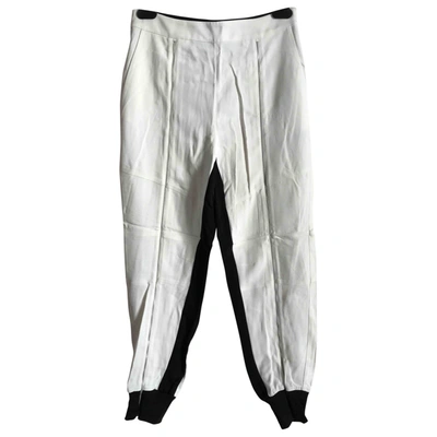 Pre-owned Karl Trousers In White