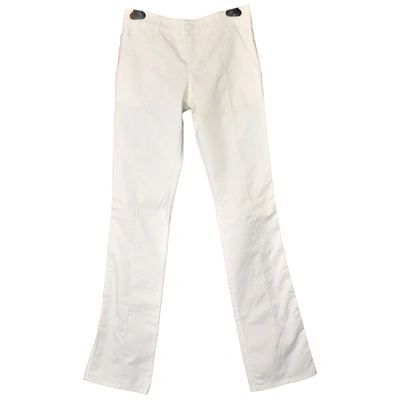 Pre-owned Gucci Slim Pants In White