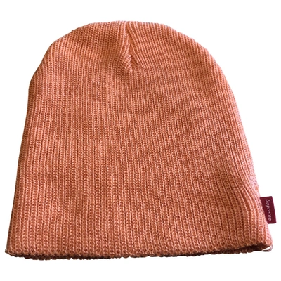 Pre-owned Supreme Beanie In Pink