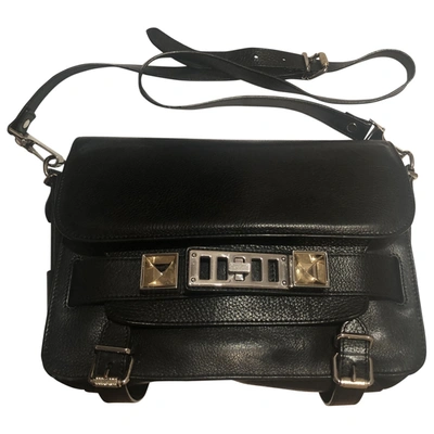 Pre-owned Proenza Schouler Ps11 Leather Handbag In Black
