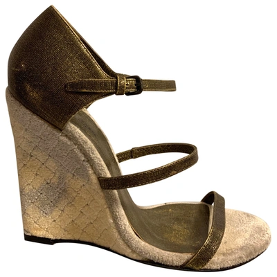 Pre-owned Bottega Veneta Leather Heels In Metallic