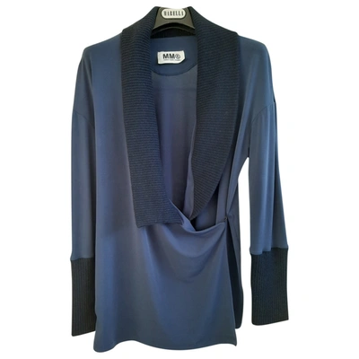 Pre-owned Mm6 Maison Margiela Blue Polyester Knitwear