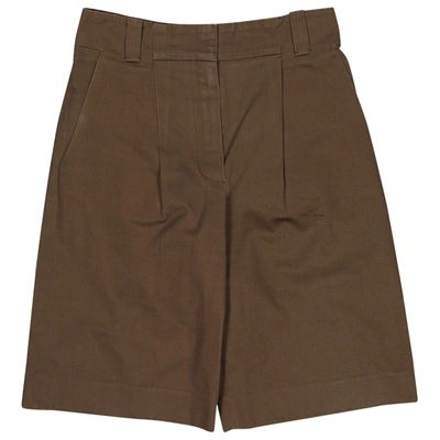 Pre-owned Chloé Khaki Cotton Shorts