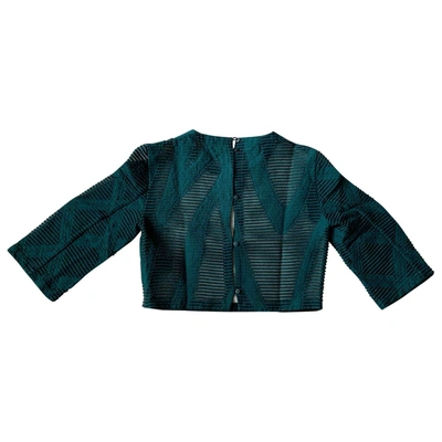 Pre-owned Tibi Wool Blouse In Green