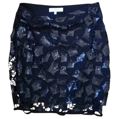 Pre-owned Iro Glitter Mini Skirt In Black
