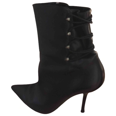 Pre-owned Philosophy Di Alberta Ferretti Black Leather Ankle Boots