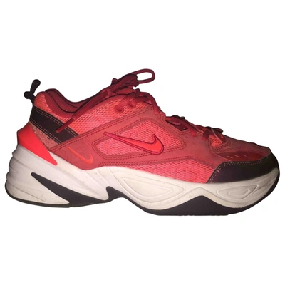 Pre-owned Nike M2k Tekno Red Leather Trainers