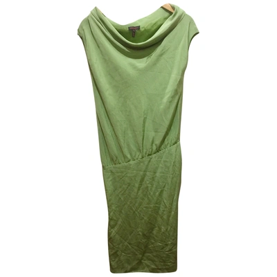 Pre-owned Escada Silk Mid-length Dress In Green