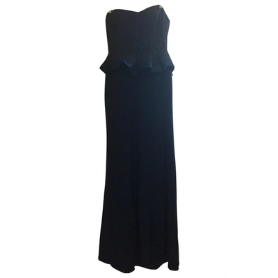 Pre-owned Notte By Marchesa Silk Maxi Dress In Navy