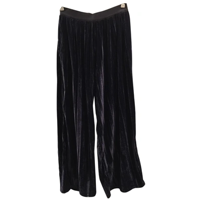 Pre-owned Jucca Velvet Trousers In Blue
