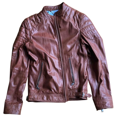 Pre-owned Bogner Leather Vest In Brown