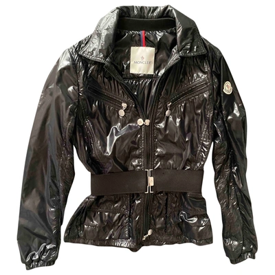 Pre-owned Moncler Black Polyester Leather Jackets