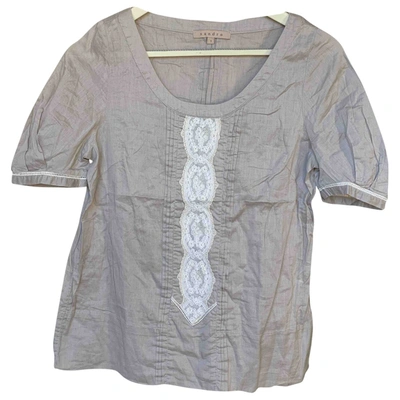 Pre-owned Sandro Grey Cotton  Top