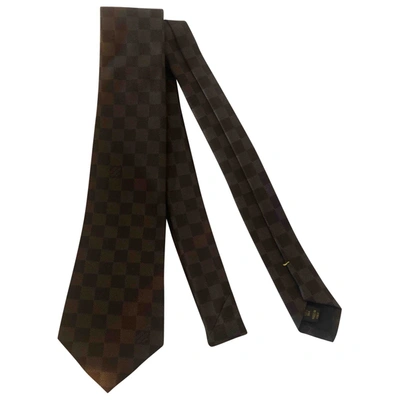 Pre-owned Louis Vuitton Silk Tie In Brown