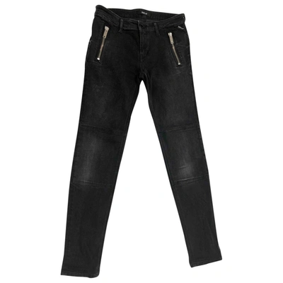 Pre-owned Replay Black Denim - Jeans Trousers