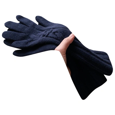 Pre-owned Chanel Blue Cashmere Gloves
