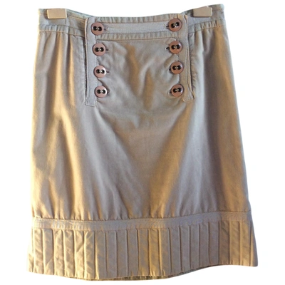 Pre-owned Marc Jacobs Velvet Mid-length Skirt In Beige