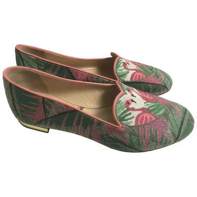 Pre-owned Charlotte Olympia Multicolour Cloth Flats