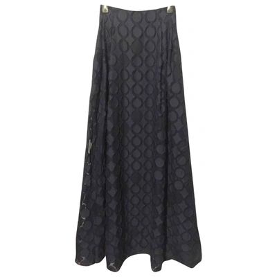 Pre-owned Roland Mouret Blue Cotton Skirt