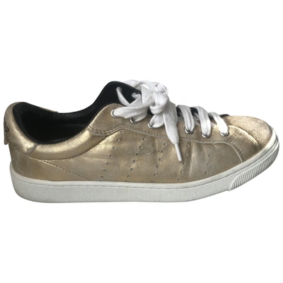 Pre-owned Dsquared2 Gold Leather Trainers