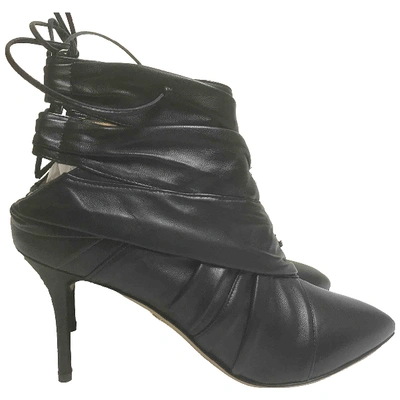 Pre-owned Charlotte Olympia Black Leather Ankle Boots