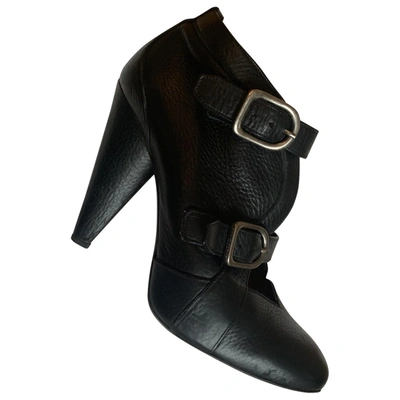 Pre-owned Sonia Rykiel Black Leather Ankle Boots