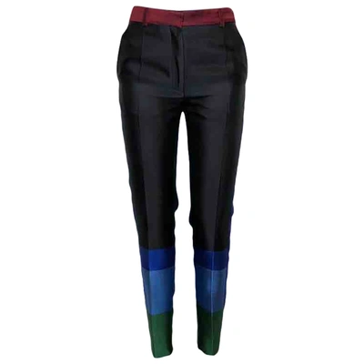 Pre-owned Celine Black Silk Trousers