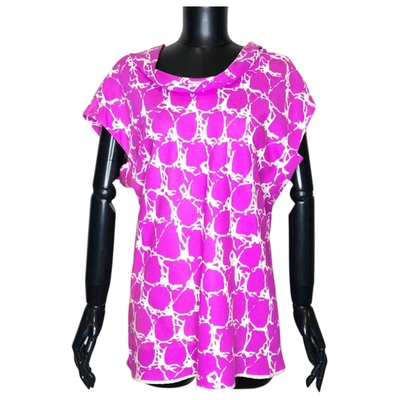 Pre-owned Balenciaga Silk Blouse In Pink