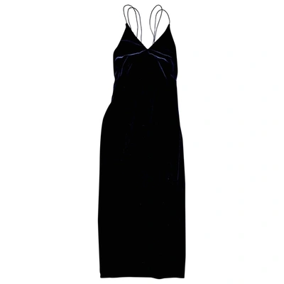 Pre-owned Won Hundred Blue Velvet Dress