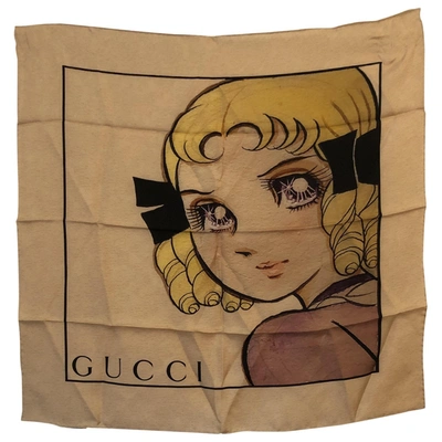 Pre-owned Gucci Pink Silk Silk Handkerchief