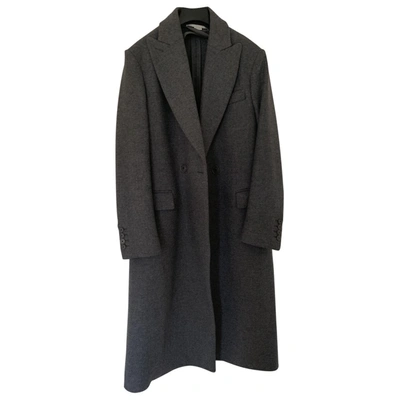 Pre-owned Stella Mccartney Grey Wool Coat