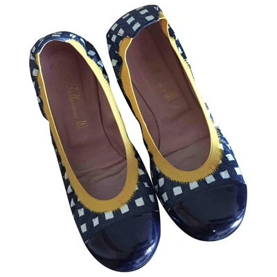 Pre-owned Pretty Ballerinas Blue Leather Ballet Flats
