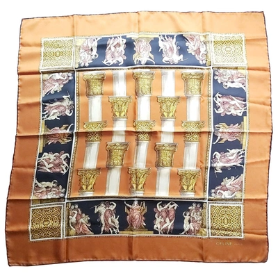 Pre-owned Celine Silk Handkerchief In Multicolour