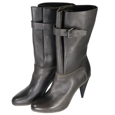 Pre-owned Balenciaga Leather Boots In Black